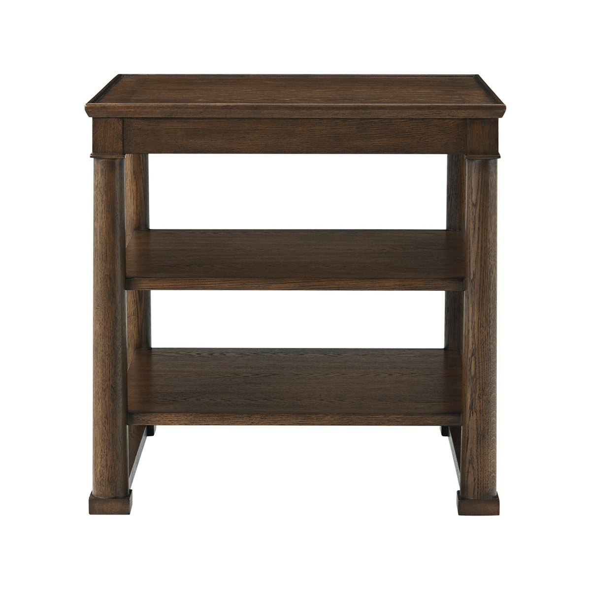 Dark Oak Square Side Table - English Georgian America