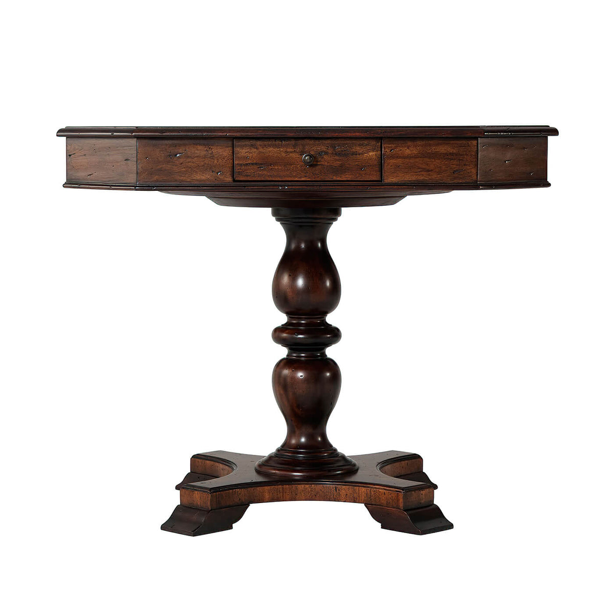 Dark Rustic Game Table - English Georgian America