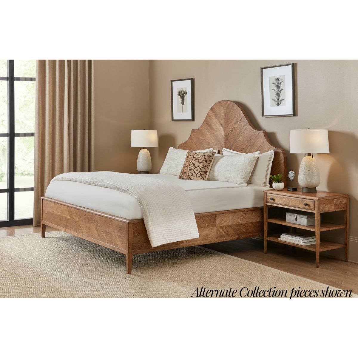 Dark Rustic Oak Bedside Table - English Georgian America