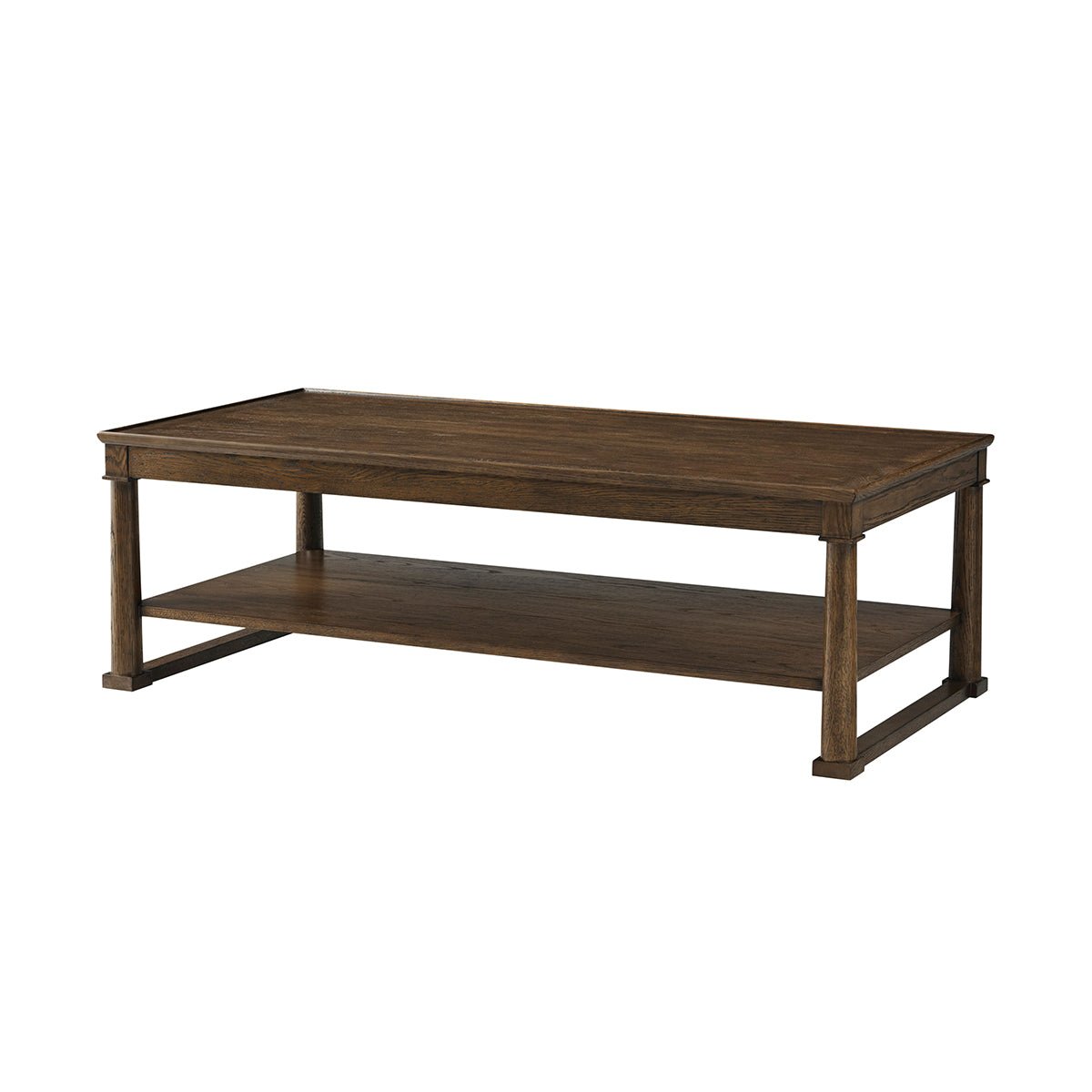 Dark Rustic Oak Coffee Table - English Georgian America