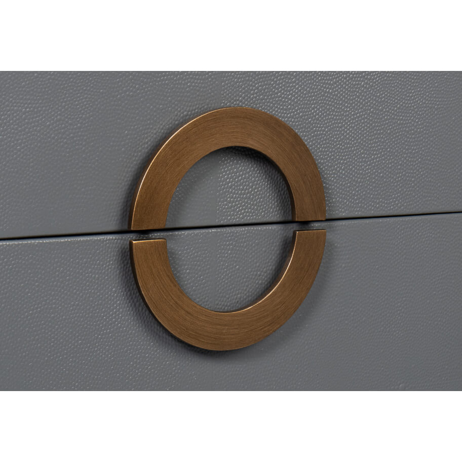 Dark Silver Modern Nightstand - English Georgian America