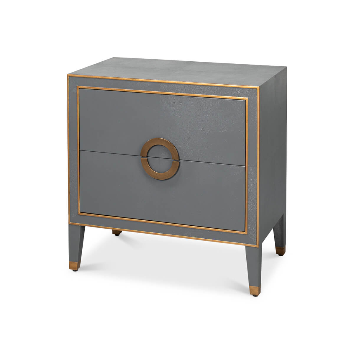 Dark Silver Modern Nightstand - English Georgian America