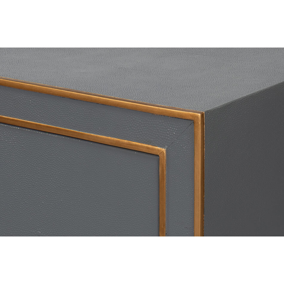 Dark Silver Modern Nightstand - English Georgian America