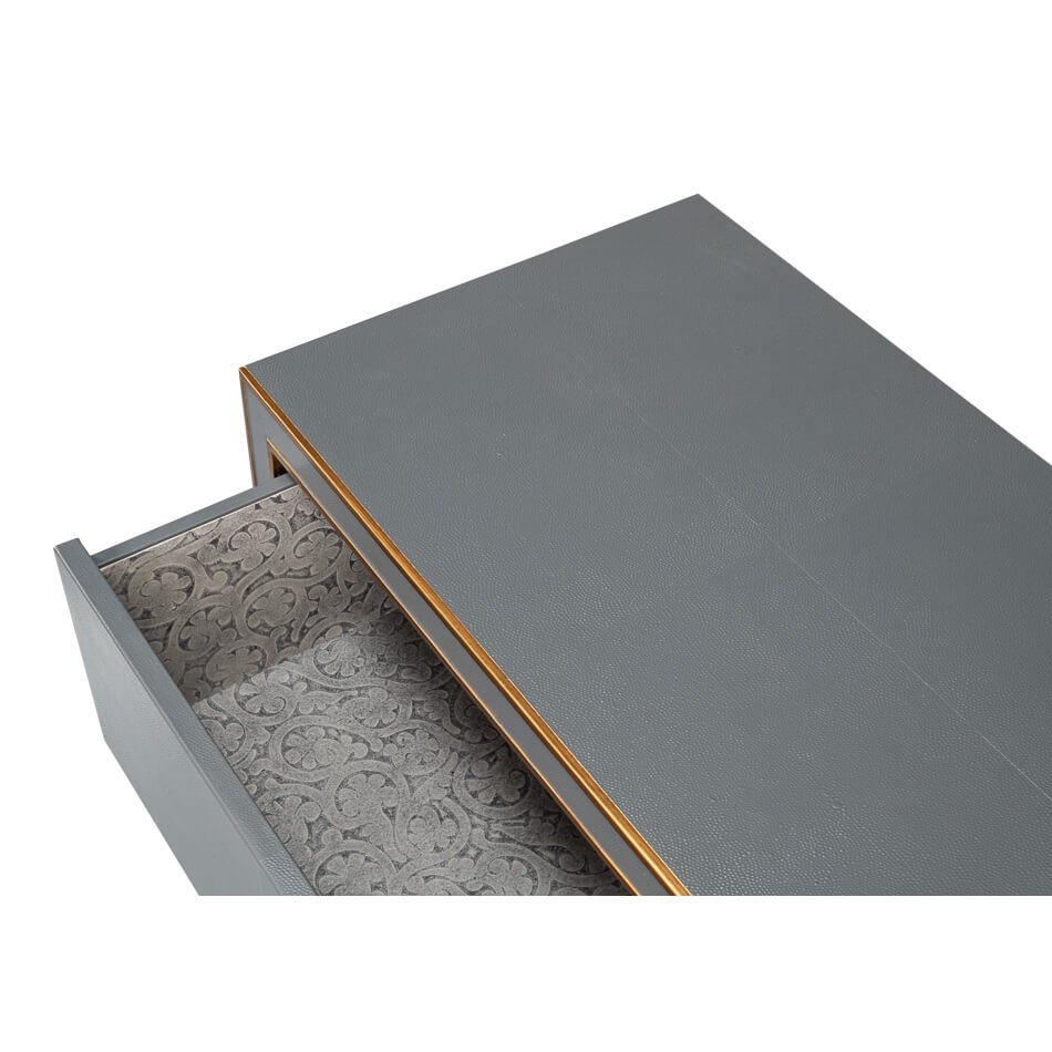 Dark Silver Modern Nightstand - English Georgian America