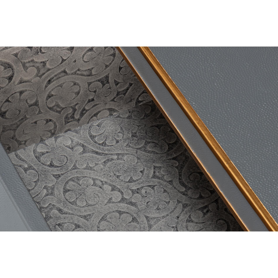 Dark Silver Modern Nightstand - English Georgian America