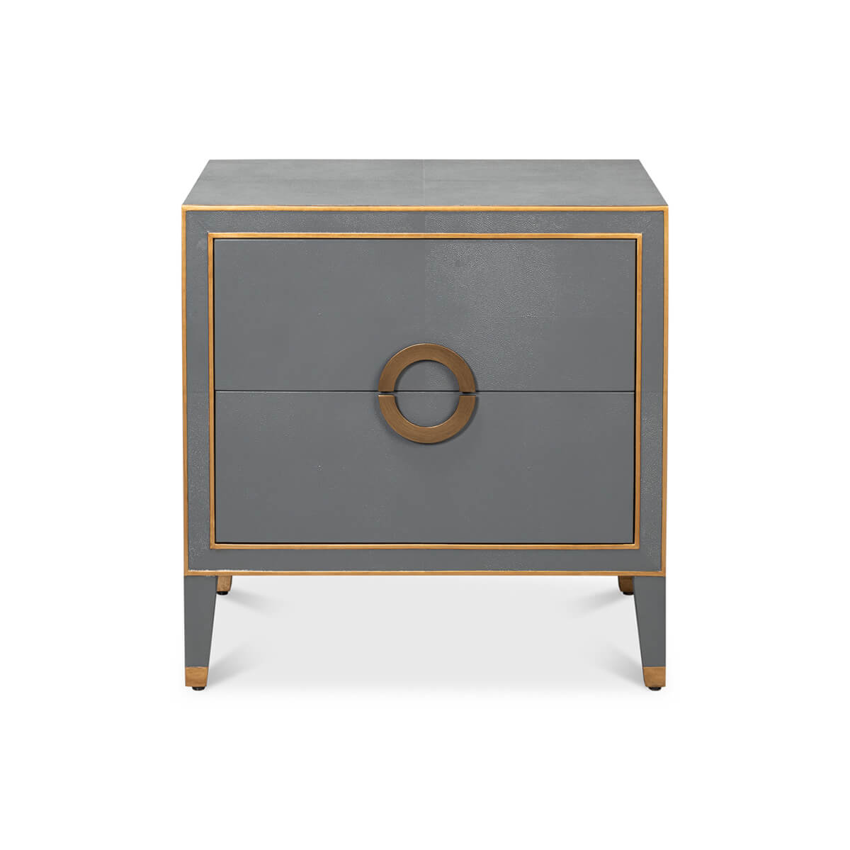 Dark Silver Modern Nightstand - English Georgian America