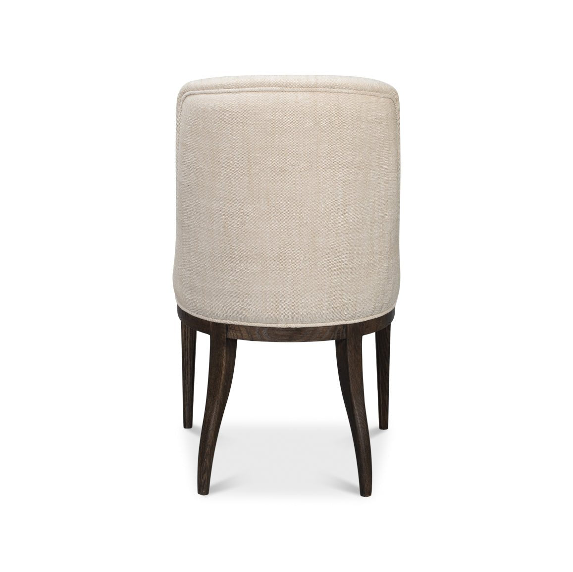 Dark - Stained Oak Upholstered Dining Chair - English Georgian America