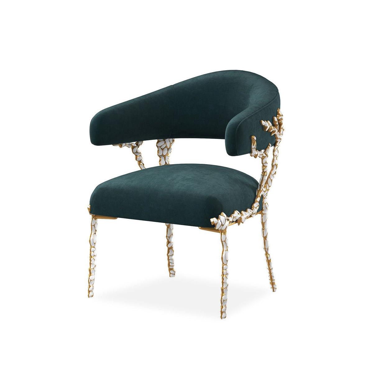 Dazzling Modern Chair Blue Velvet - English Georgian America