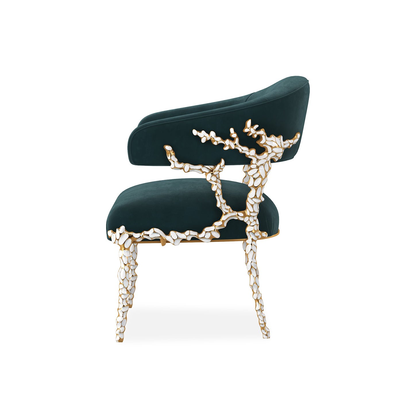 Dazzling Modern Chair Blue Velvet - English Georgian America