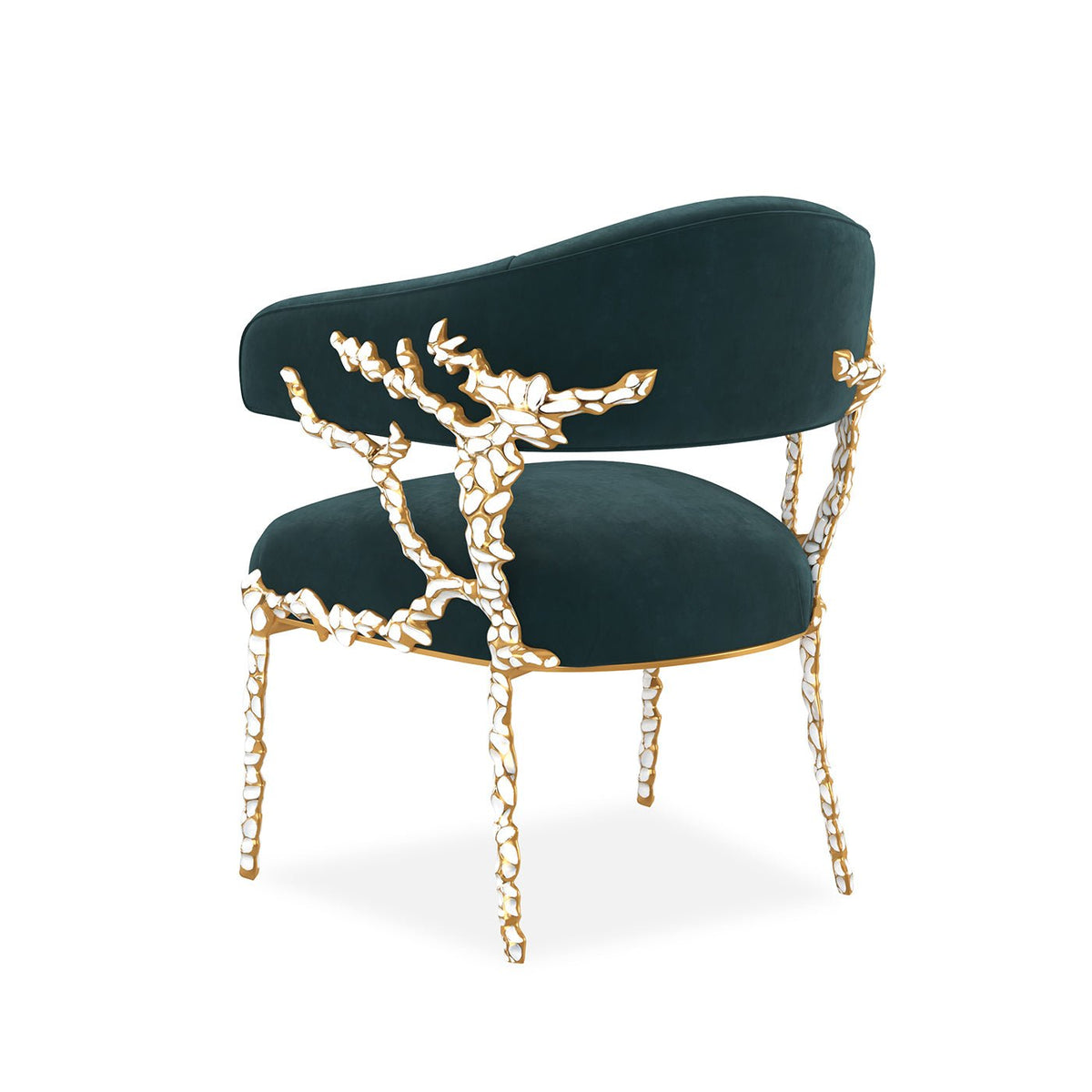 Dazzling Modern Chair Blue Velvet - English Georgian America