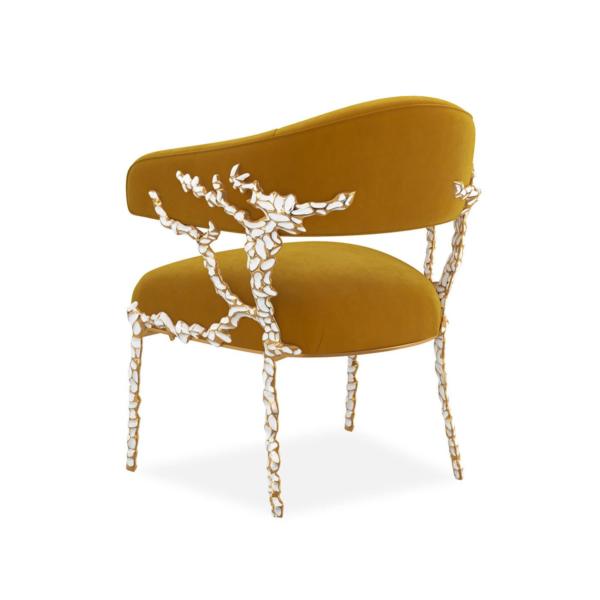 Dazzling Modern Chair Gold Velvet - English Georgian America