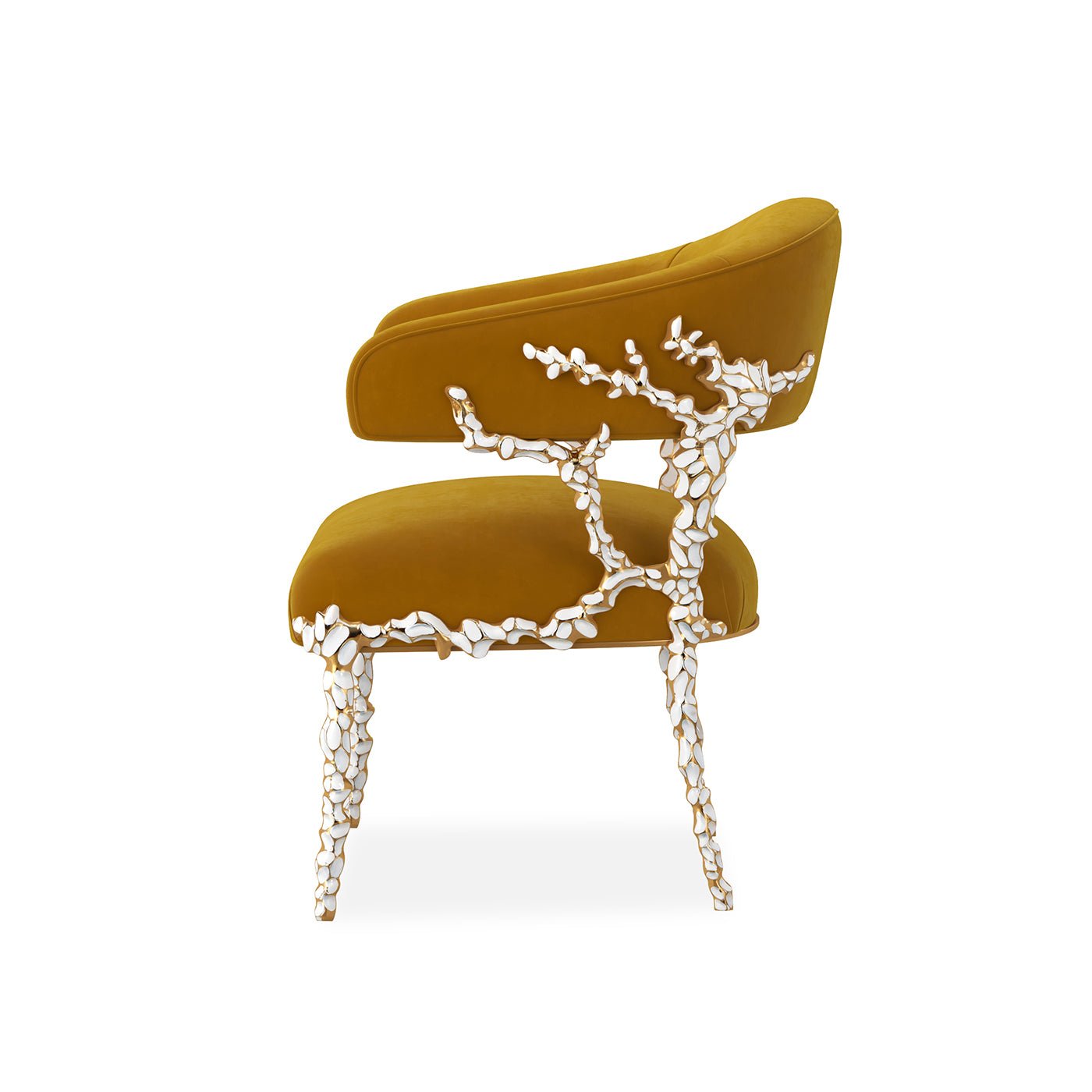 Dazzling Modern Chair Gold Velvet - English Georgian America