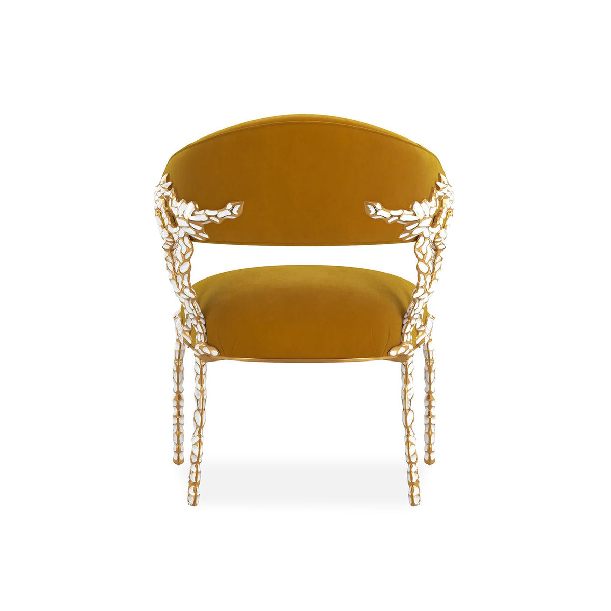 Dazzling Modern Chair Gold Velvet - English Georgian America