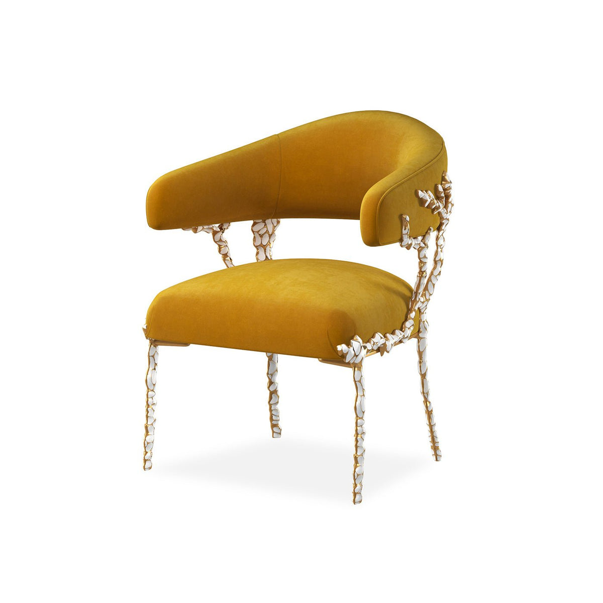 Dazzling Modern Chair Gold Velvet - English Georgian America