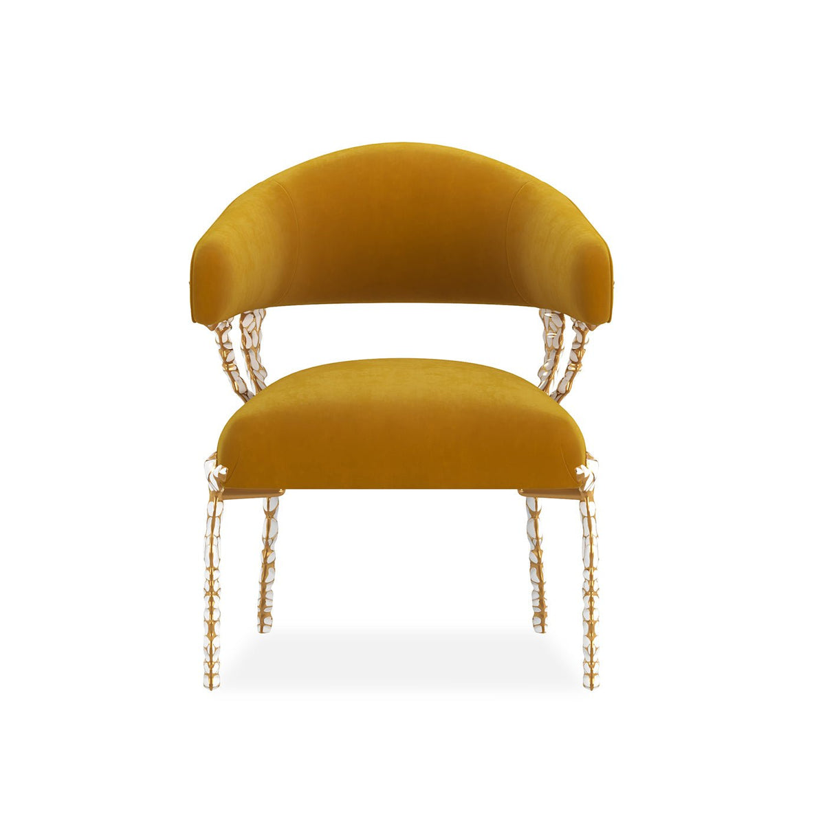 Dazzling Modern Chair Gold Velvet - English Georgian America