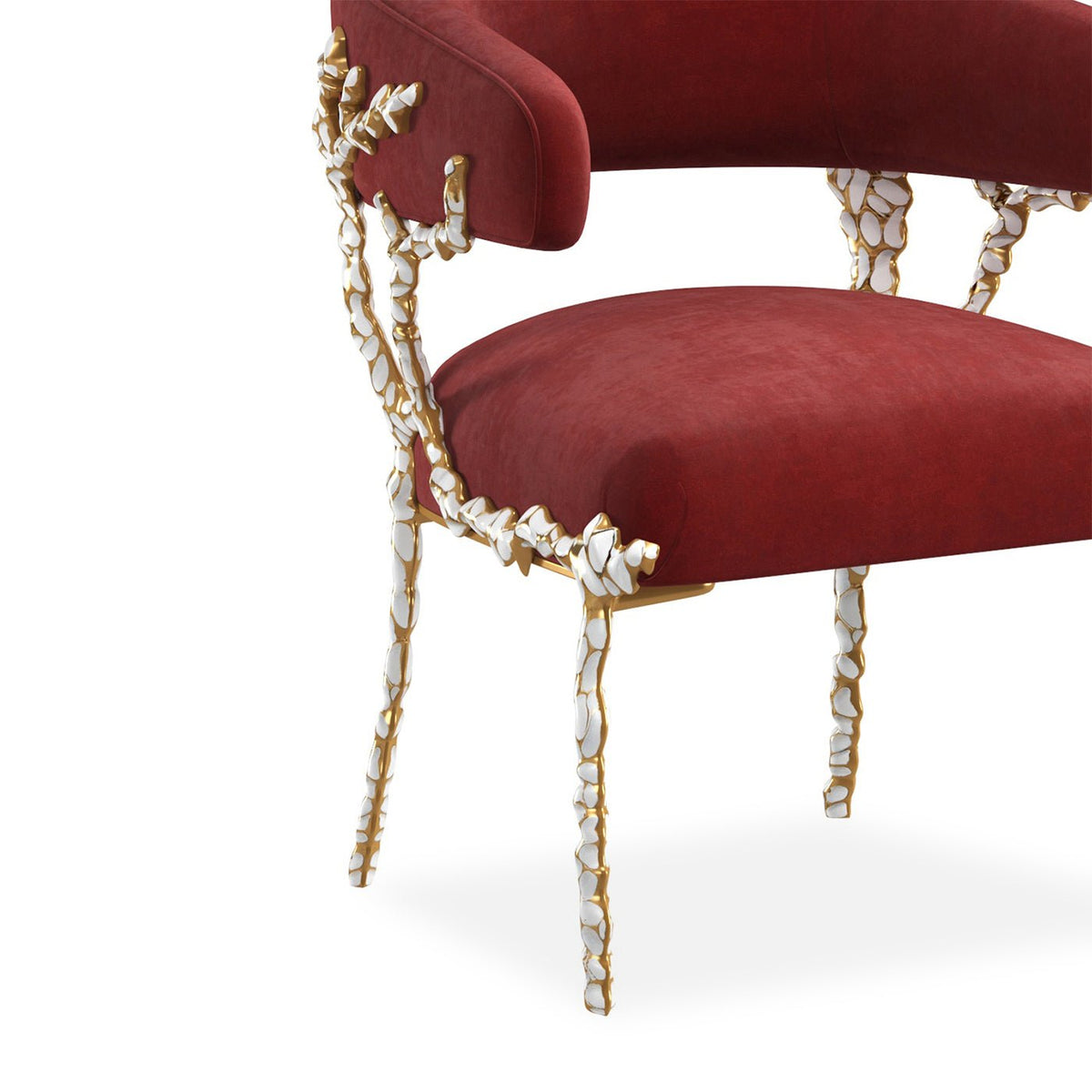 Dazzling Modern Chair Red Velvet - English Georgian America