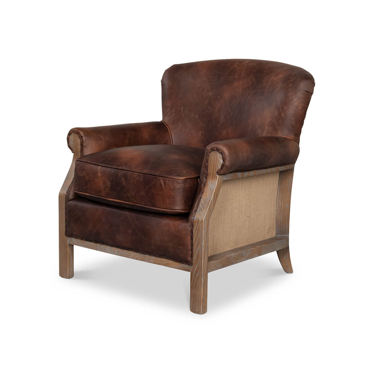 Deconstructed Classic Club Chair - English Georgian America
