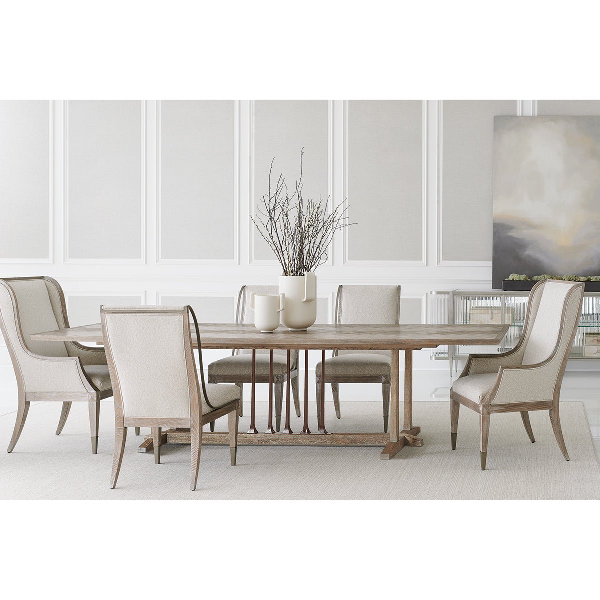 Diamond Parquetry Extension Dining Table - English Georgian America