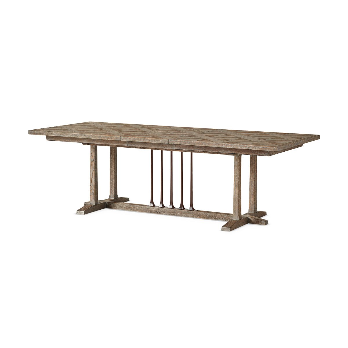 Diamond Parquetry Extension Dining Table - English Georgian America