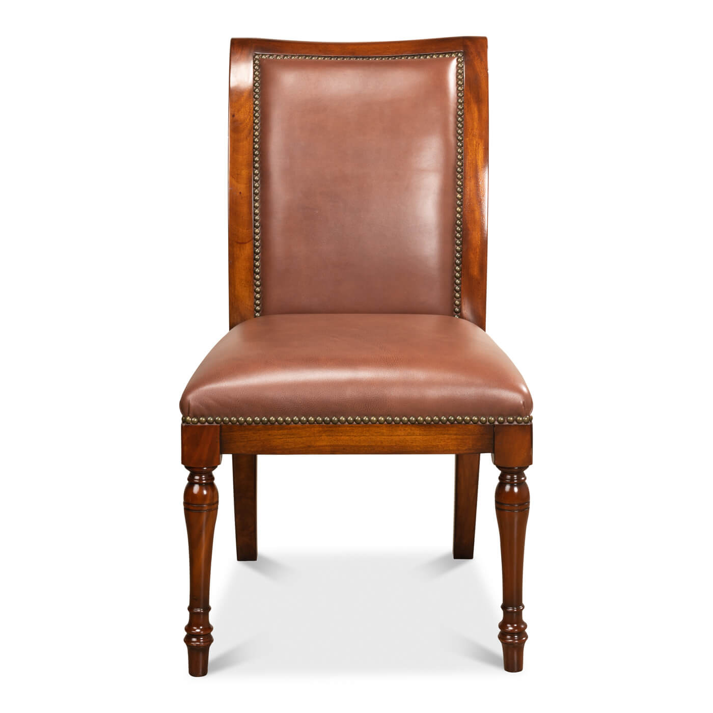 Directoire Style Leather Dining Chair - English Georgian America