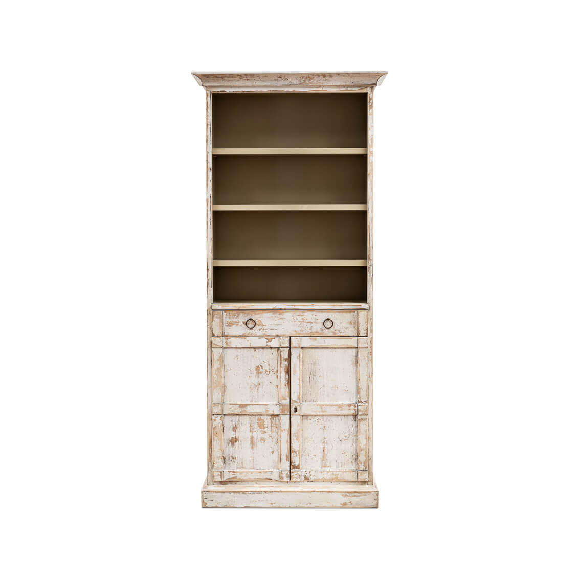 Disrupted White Colonial Bookcase - English Georgian America