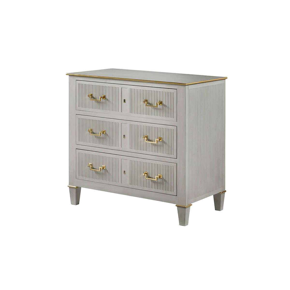 Dutch Transitional Painted Bedside Chest - English Georgian America
