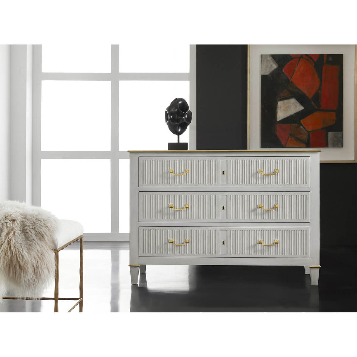 Dutch Transitional Painted Commode - English Georgian America