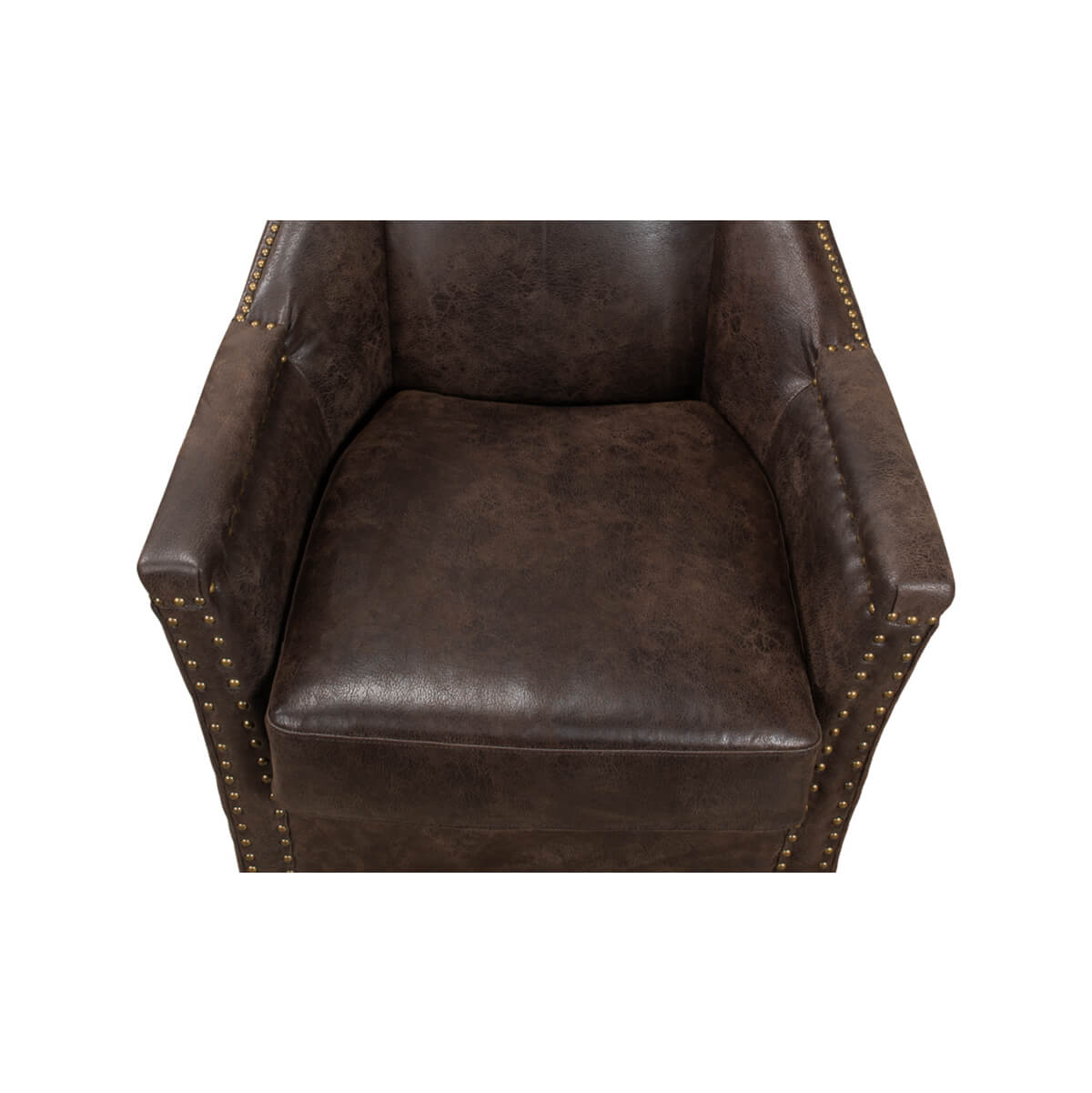 Eclectic Modern Leather Armchair - English Georgian America