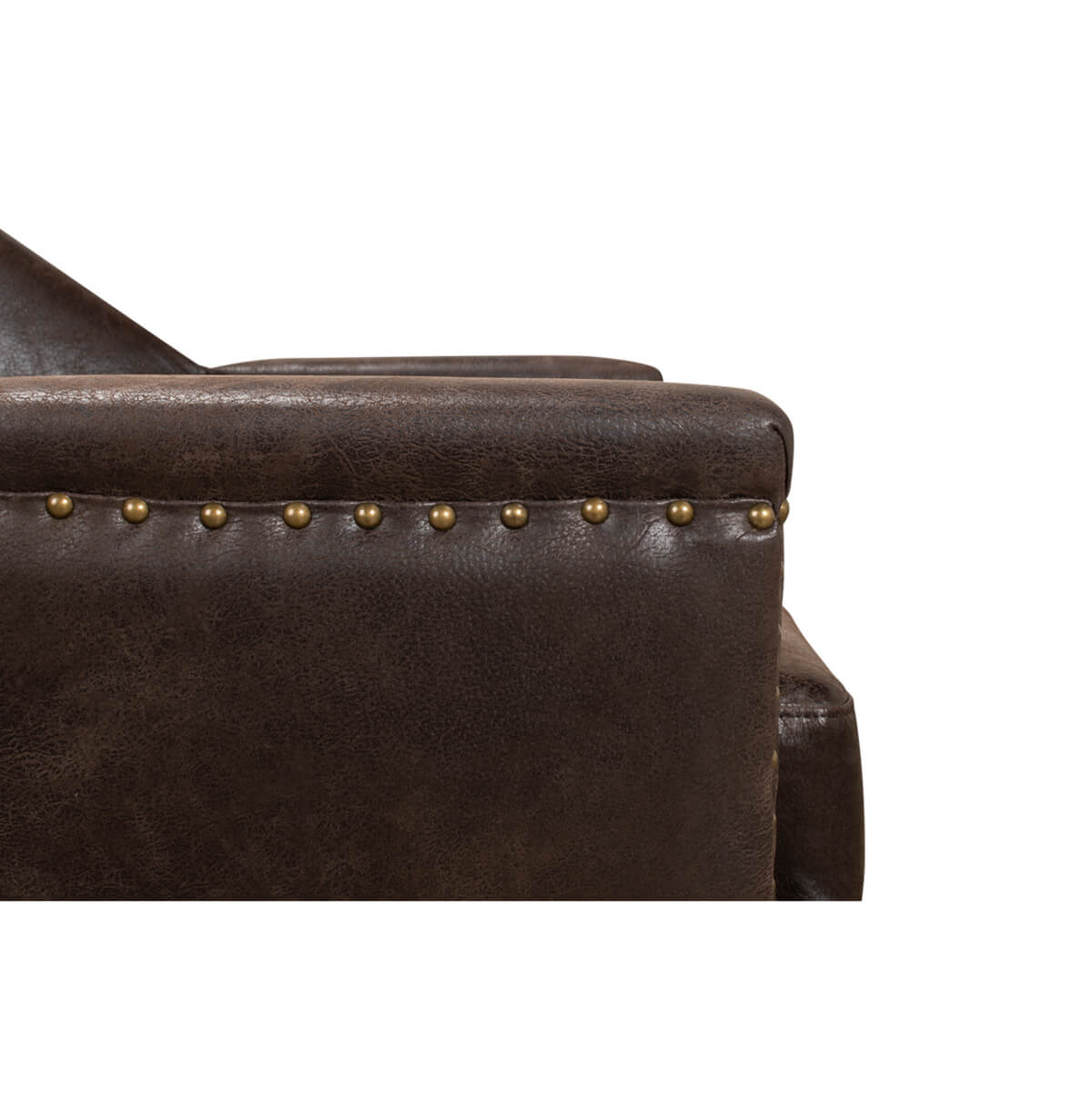 Eclectic Modern Leather Armchair - English Georgian America