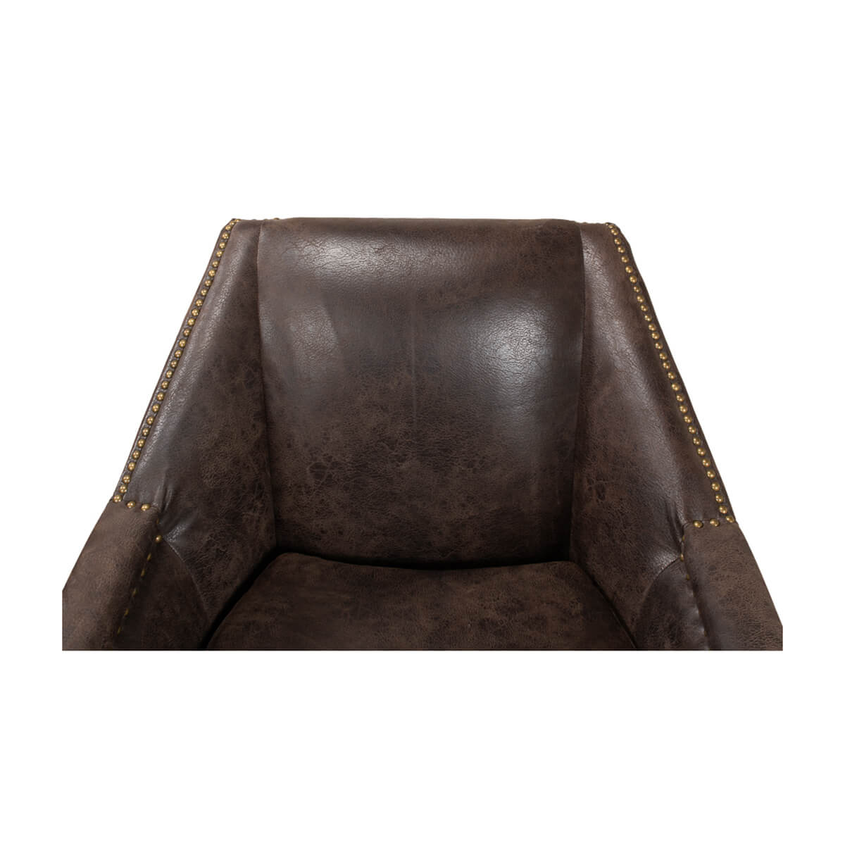 Eclectic Modern Leather Armchair - English Georgian America
