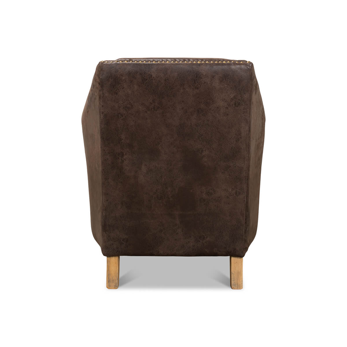 Eclectic Modern Leather Armchair - English Georgian America