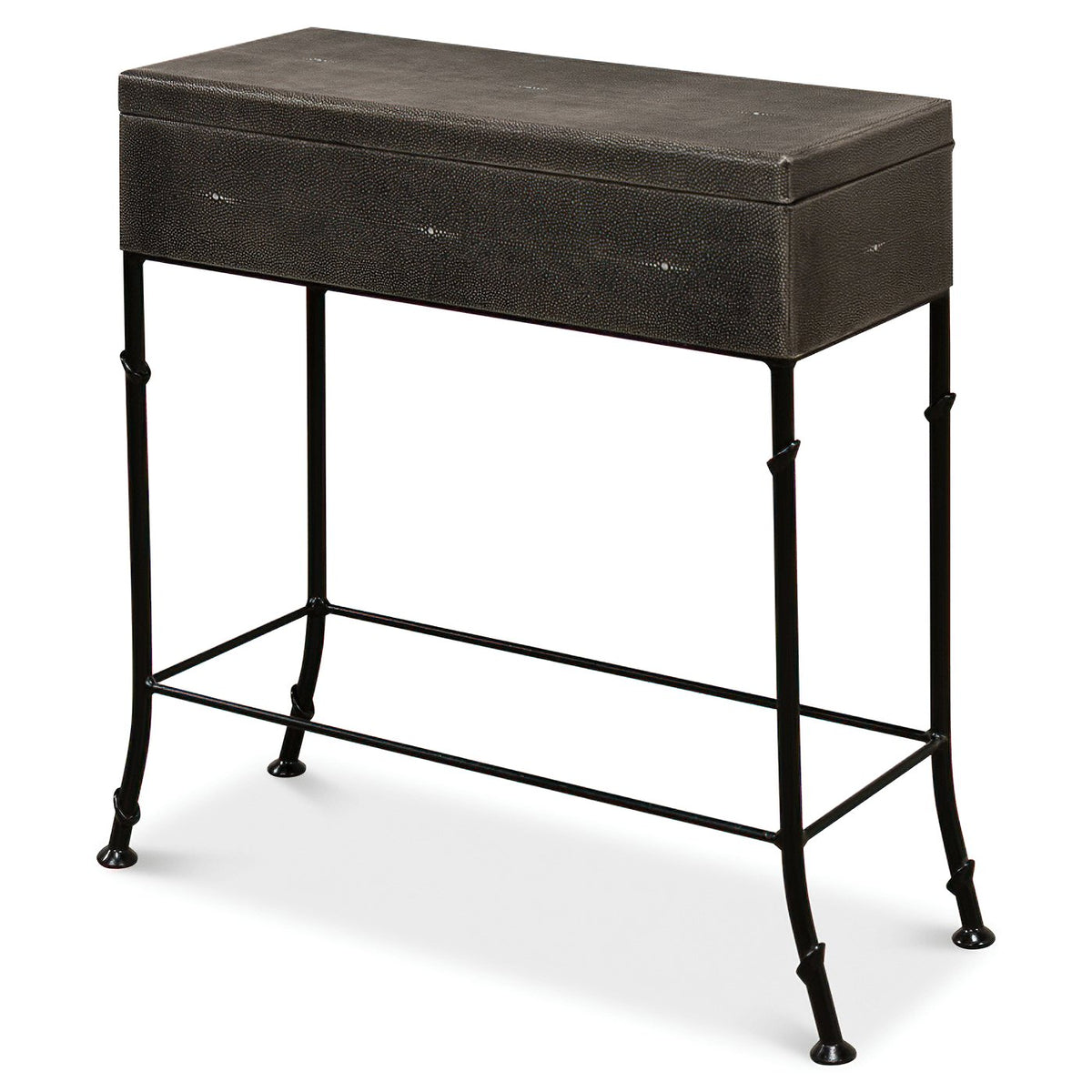 Embossed Leather Box on Stand - English Georgian America