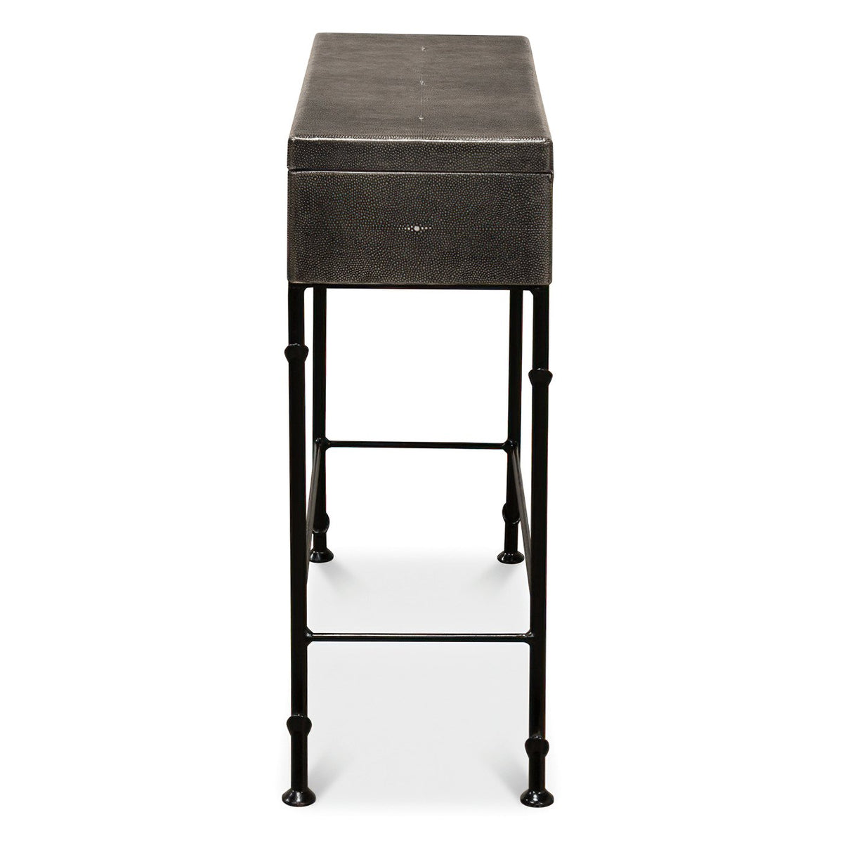 Embossed Leather Box on Stand - English Georgian America