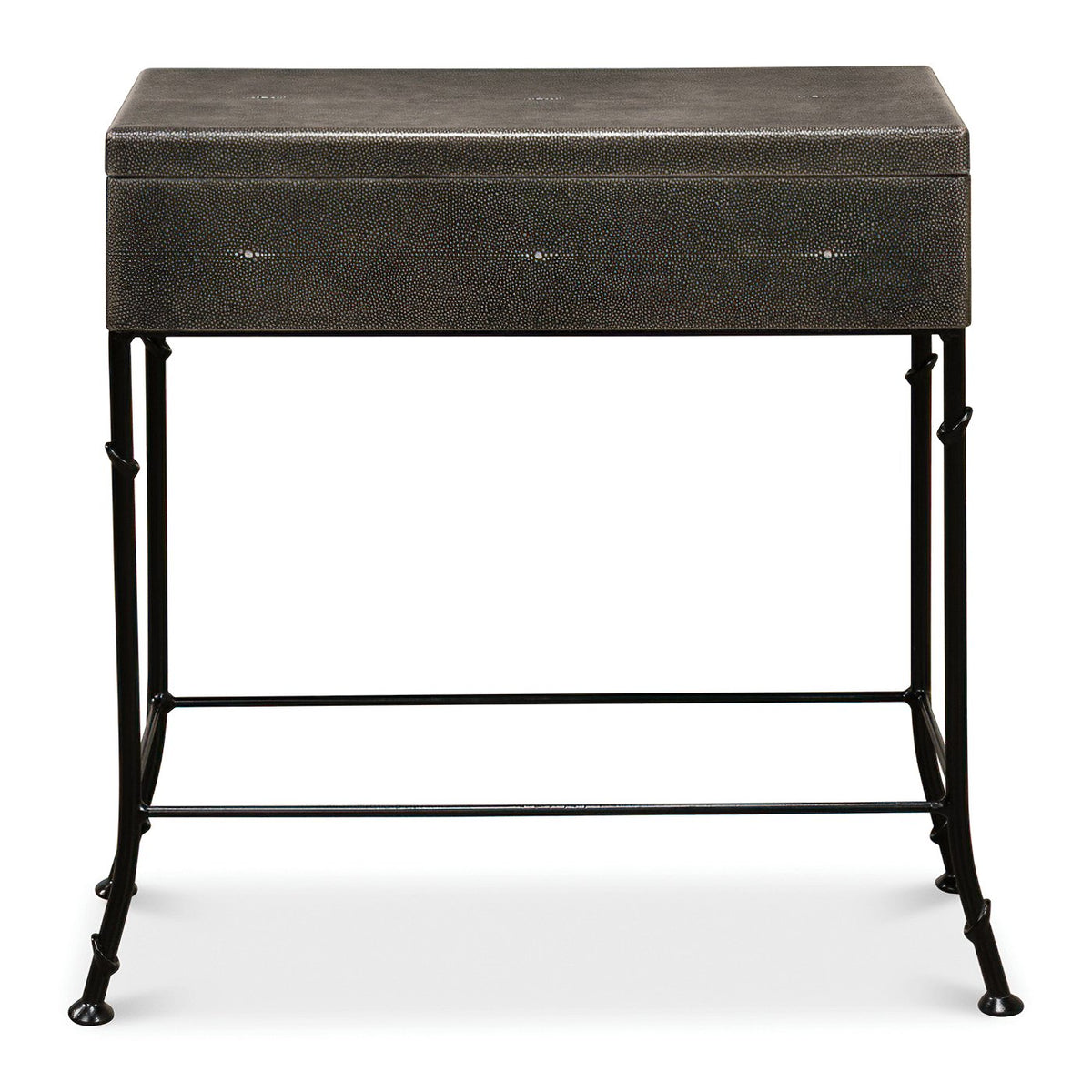 Embossed Leather Box on Stand - English Georgian America