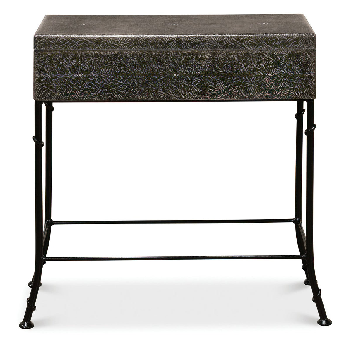 Embossed Leather Box on Stand - English Georgian America