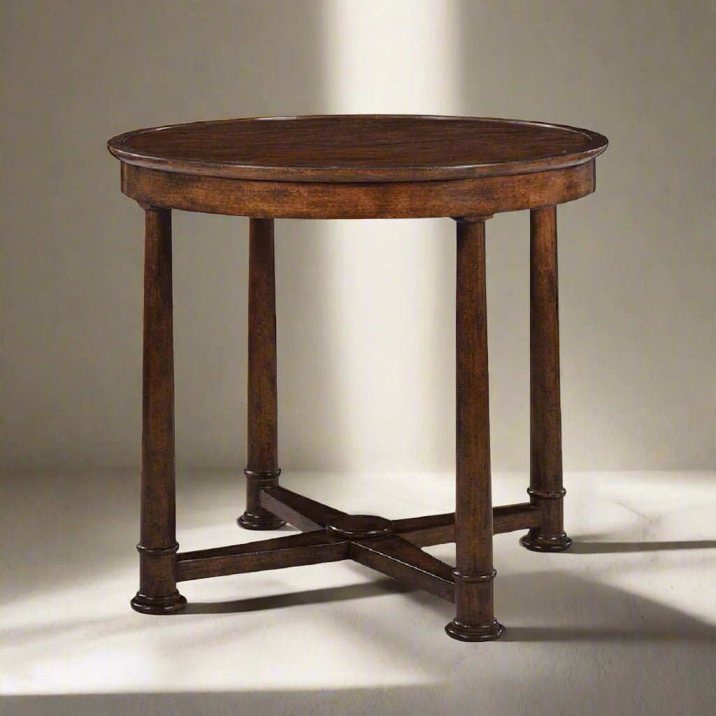 Empire Style Round Side Table - Country Finish - English Georgian America