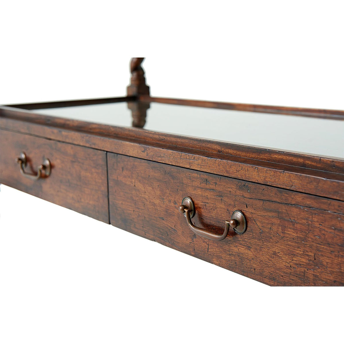 English Antiqued Serving Table - English Georgian America