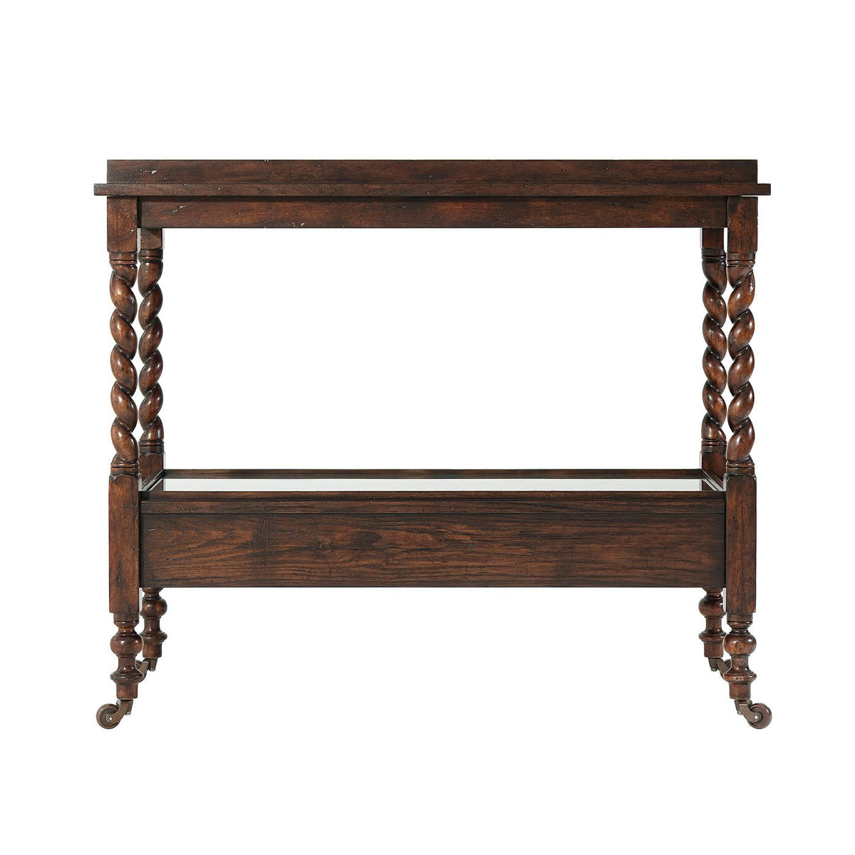 English Antiqued Serving Table - English Georgian America