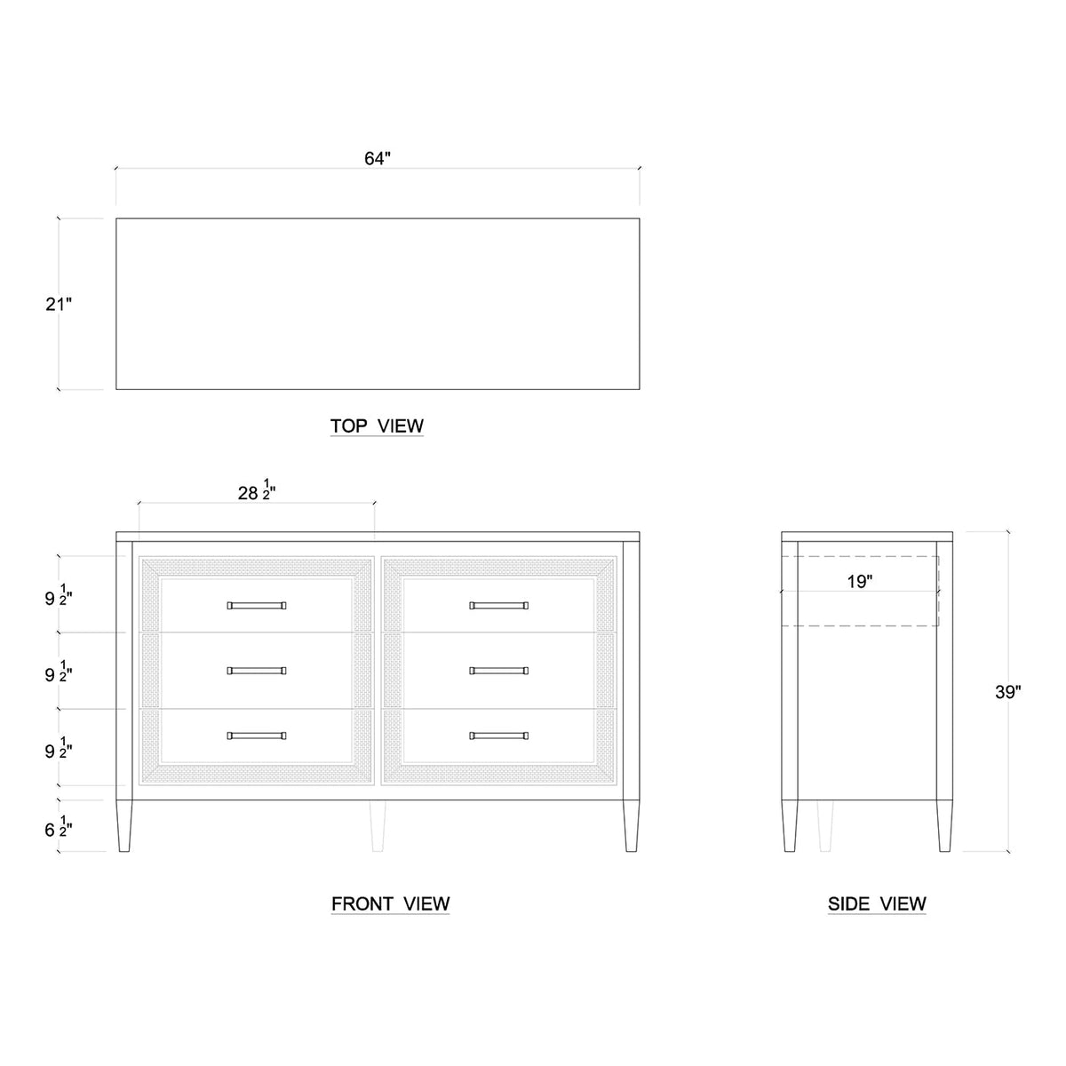 English Coastal Modern Dresser - English Georgian America