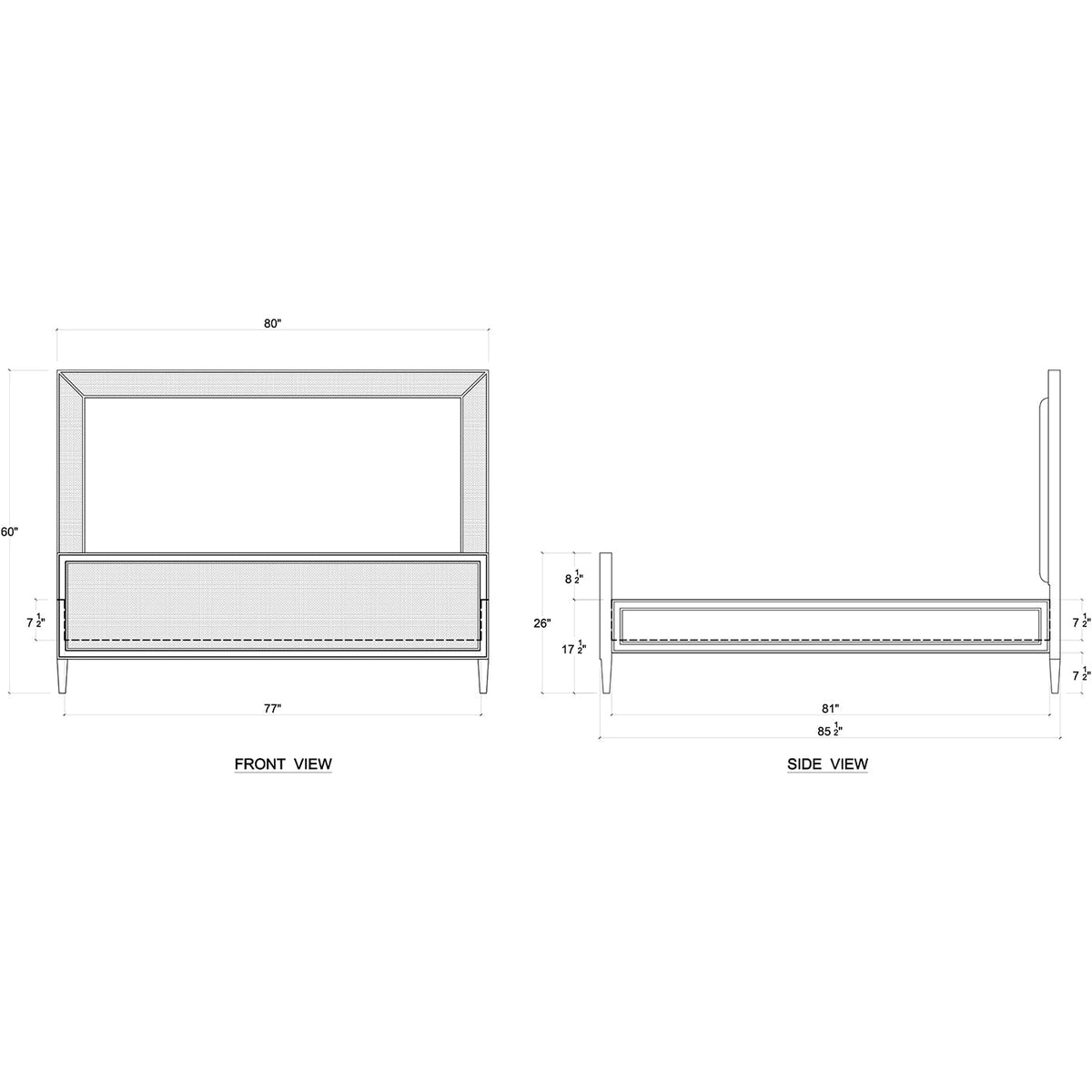 English Coastal Modern King Bed - English Georgian America