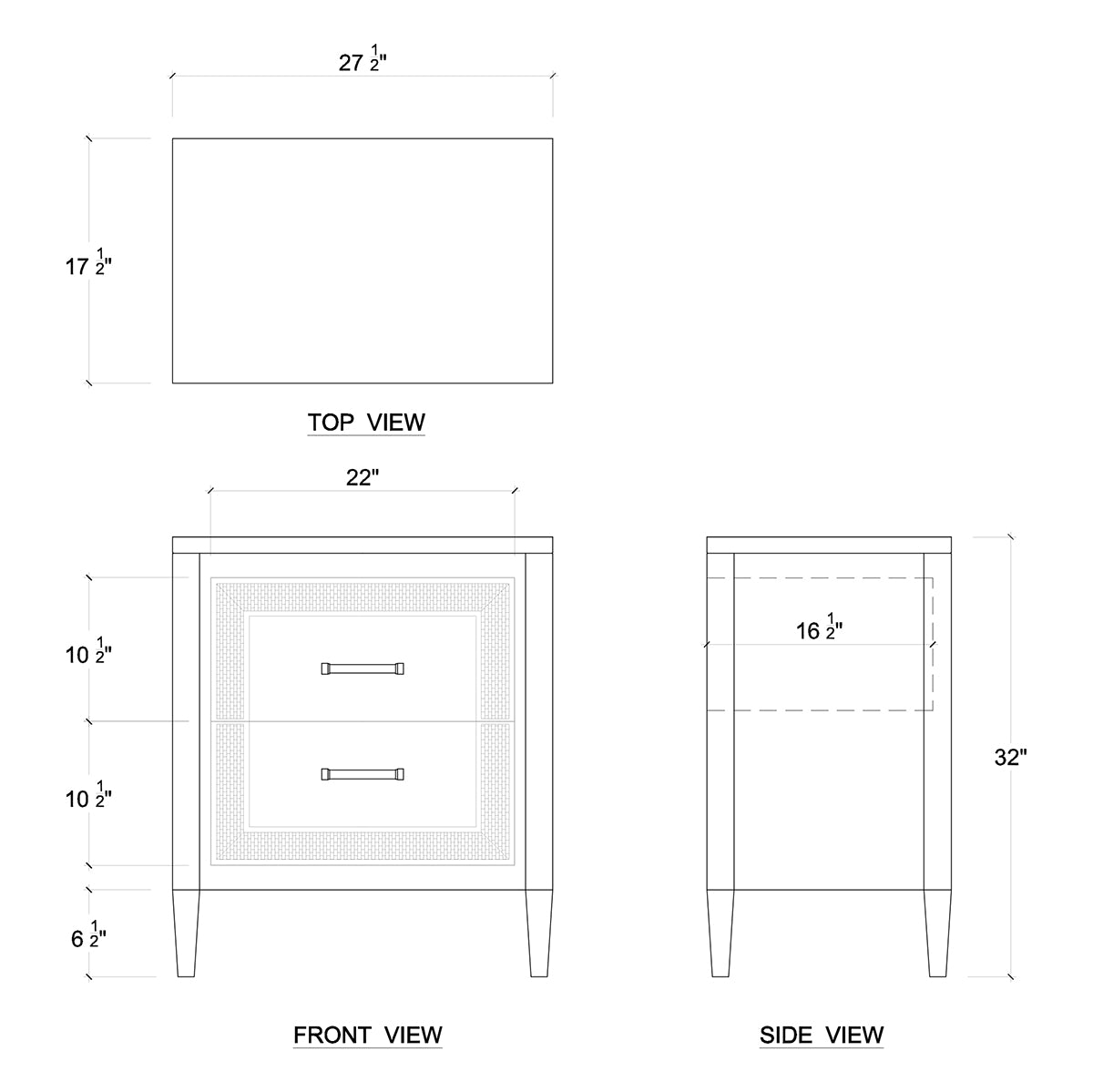 English Coastal Modern Nightstand - English Georgian America