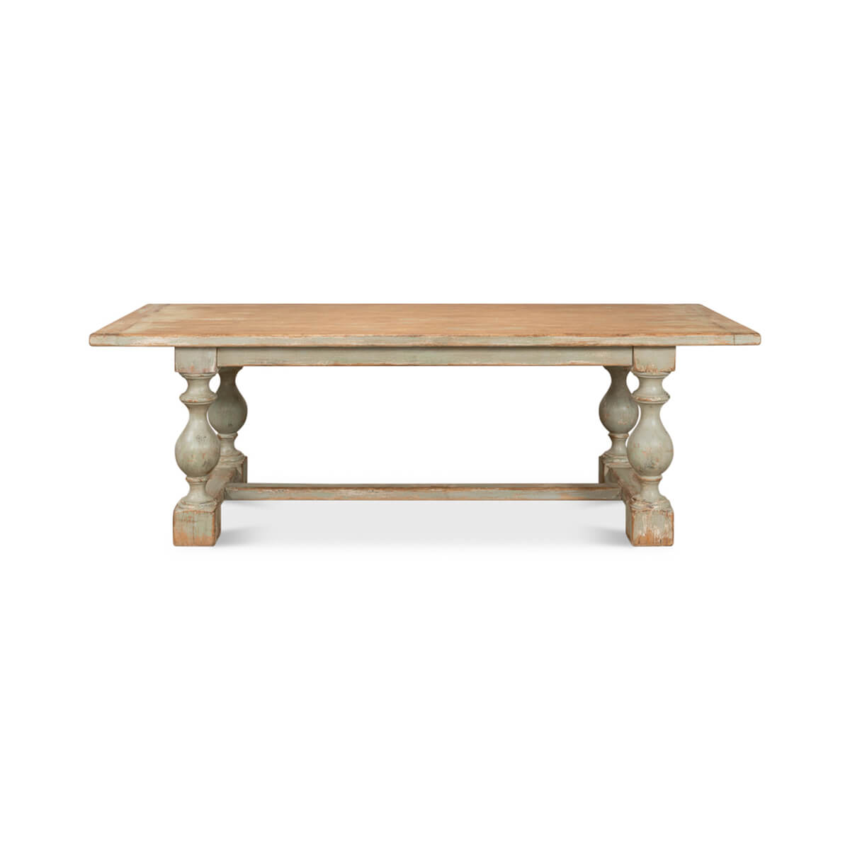 English Country Antique Sage Dining Table - English Georgian America