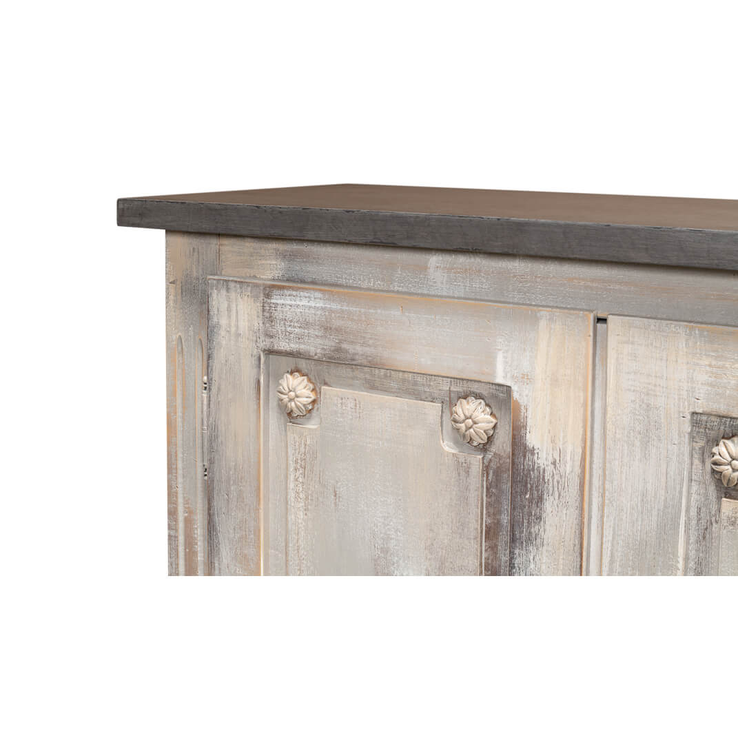 English Country Stone Painted Top Sideboard - English Georgian America