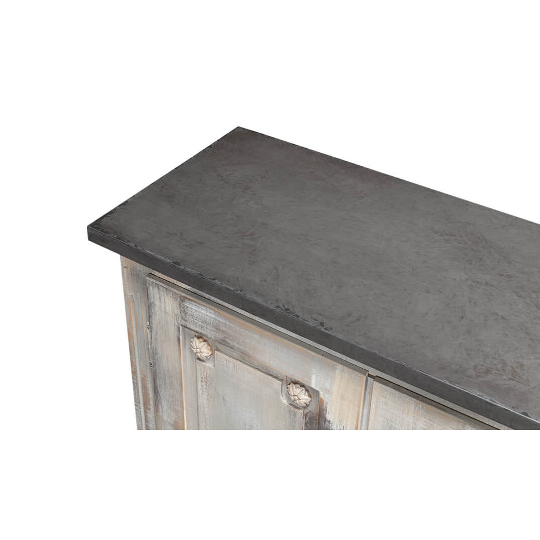 English Country Stone Painted Top Sideboard - English Georgian America