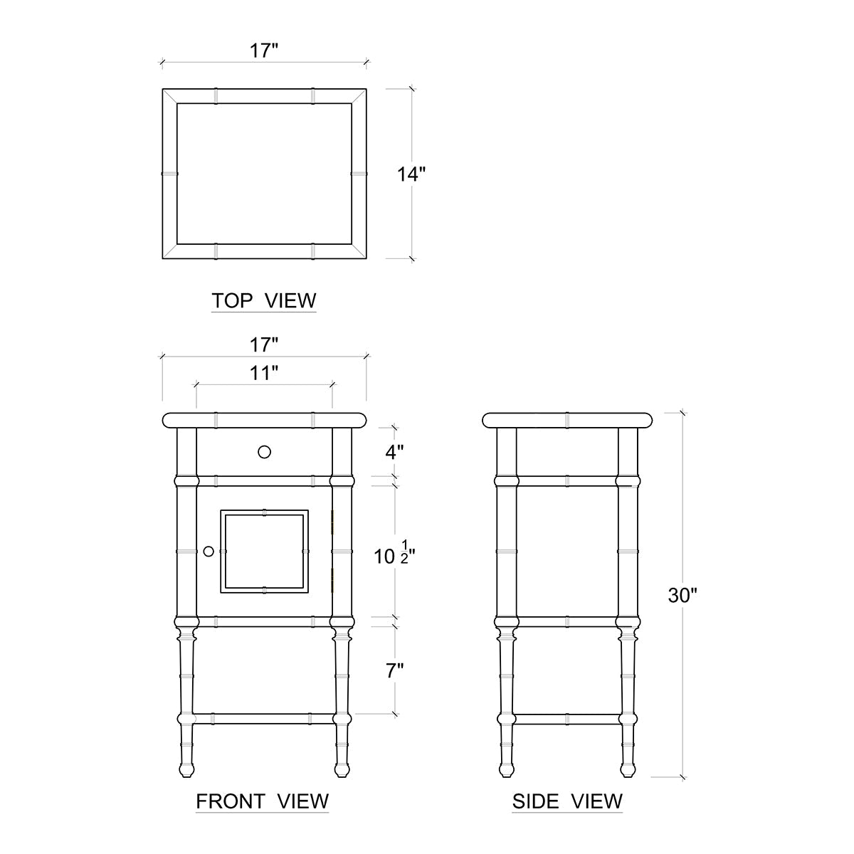 English Country White Painted End Table - English Georgian America