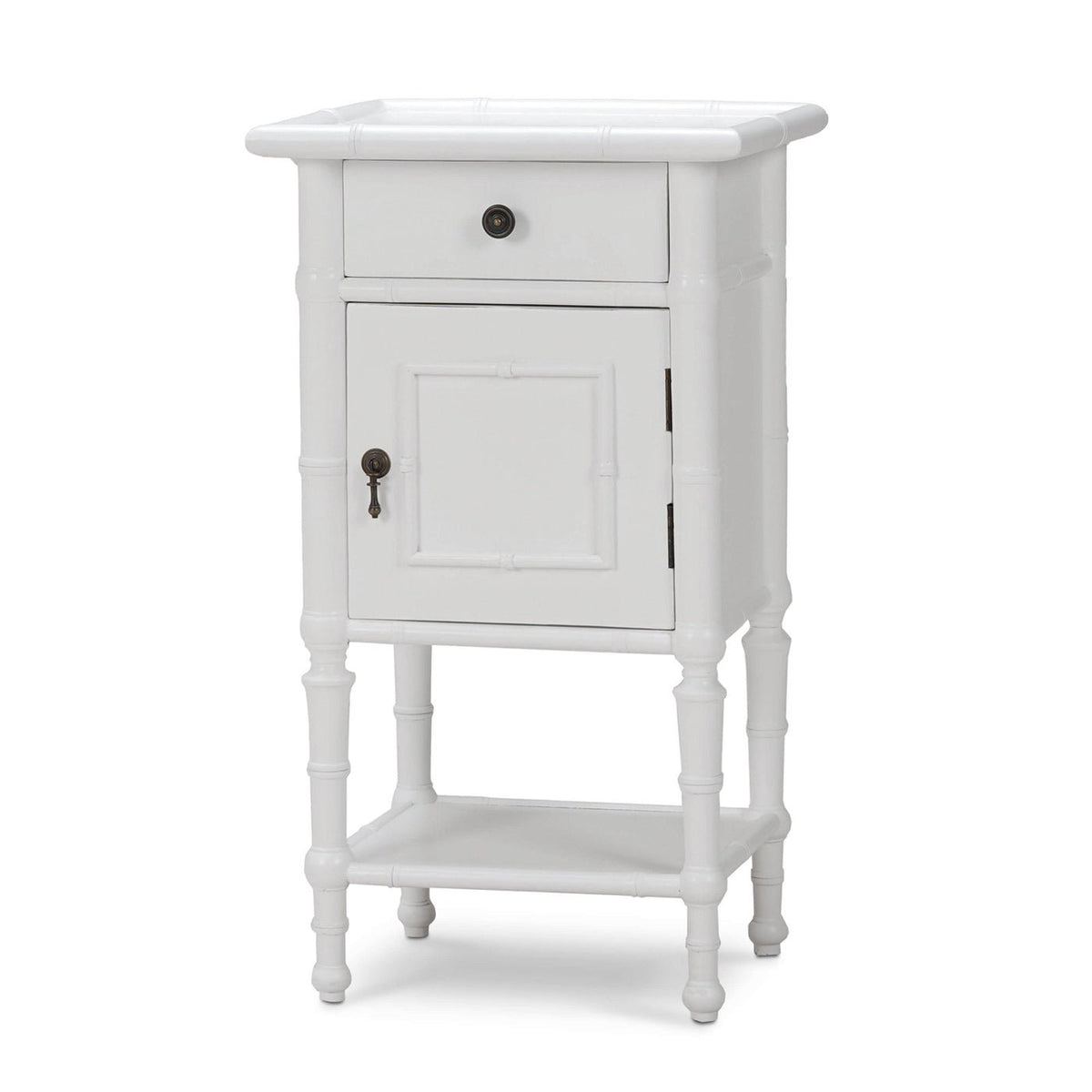 English Country White Painted End Table - English Georgian America