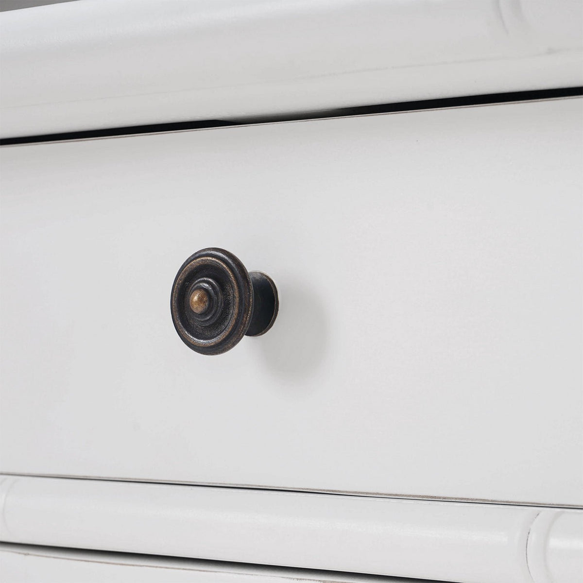 English Country White Painted End Table - English Georgian America