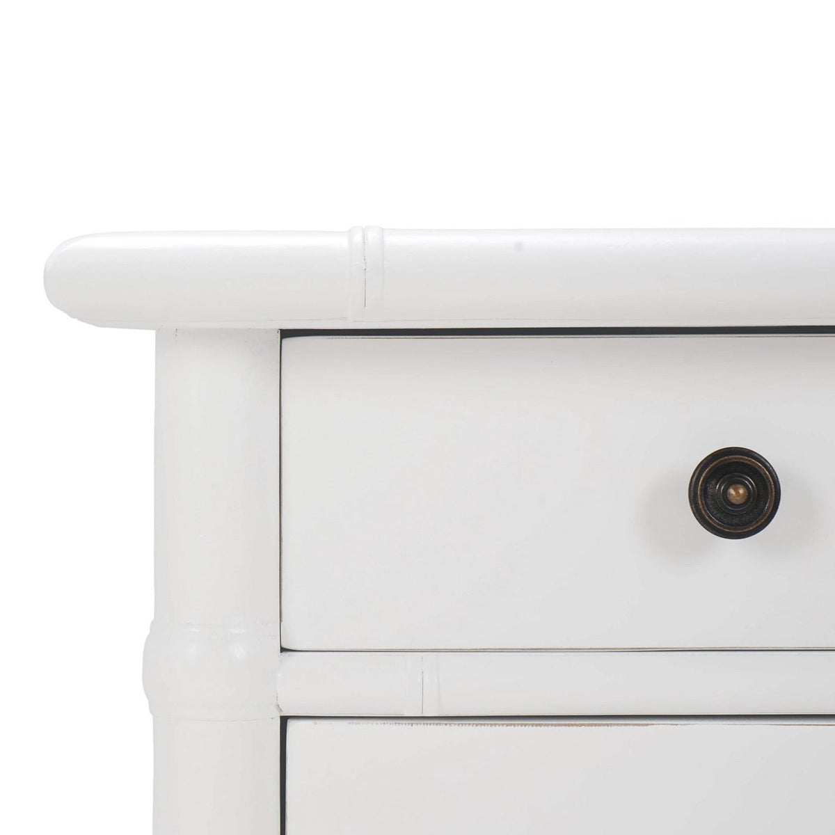 English Country White Painted End Table - English Georgian America