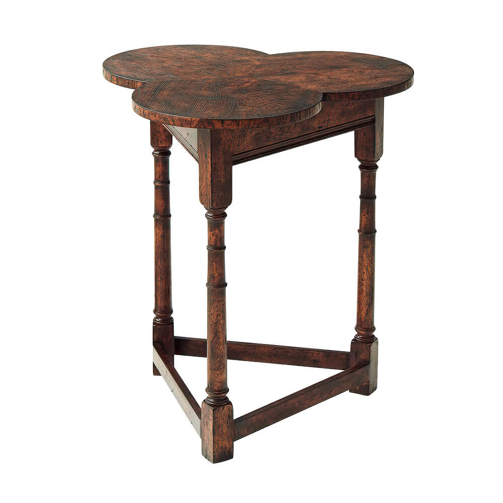 English Cricket Clover Side Table - English Georgian America