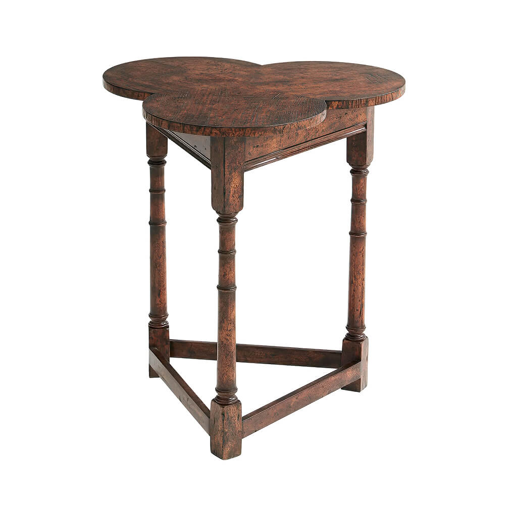 English Cricket Clover Side Table - English Georgian America